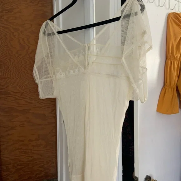 Free People Ivory Lace Blouse - Picture 5 of 5